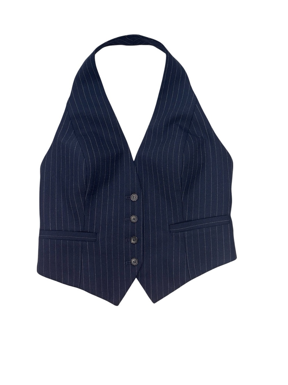 336. A.L.C. NWOT Women’s Navy Pinstripe Halter Vest- Size 00